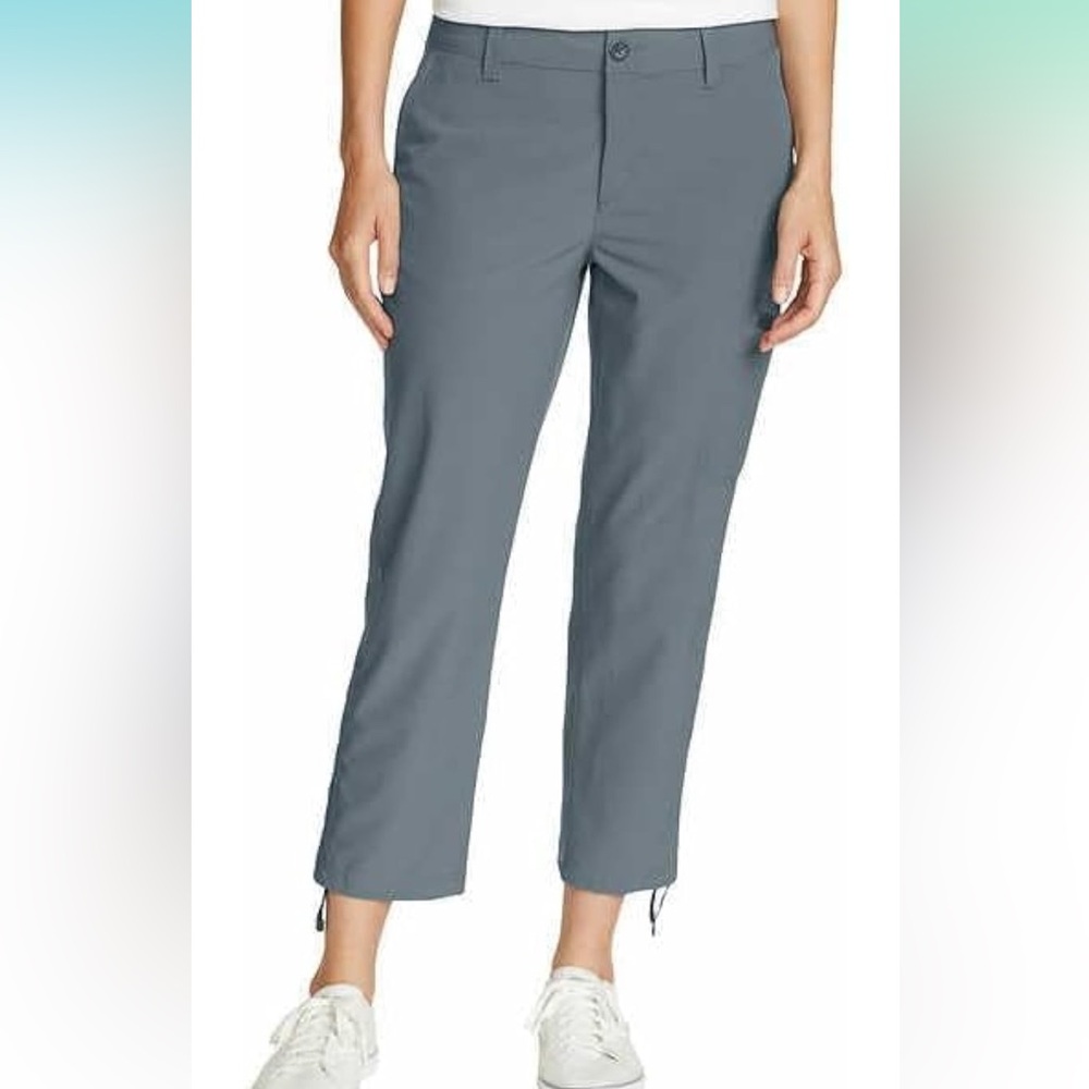Eddie Bauer Gray RipStop Crop Pant